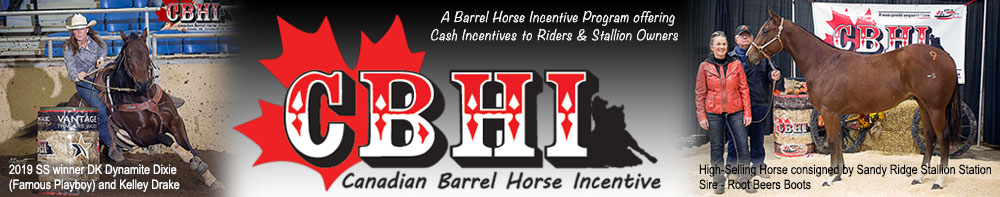 Canadian Barrel Horse Incentive - A barrel horse incentive program offereing cash incentives to riders & stallion owners