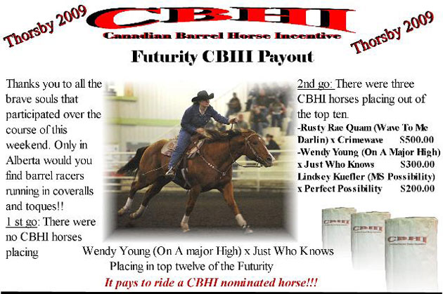 CBHI Thorsby 2009 Futurity Payout