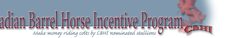 Canadian Barrel Horse Incentive Program